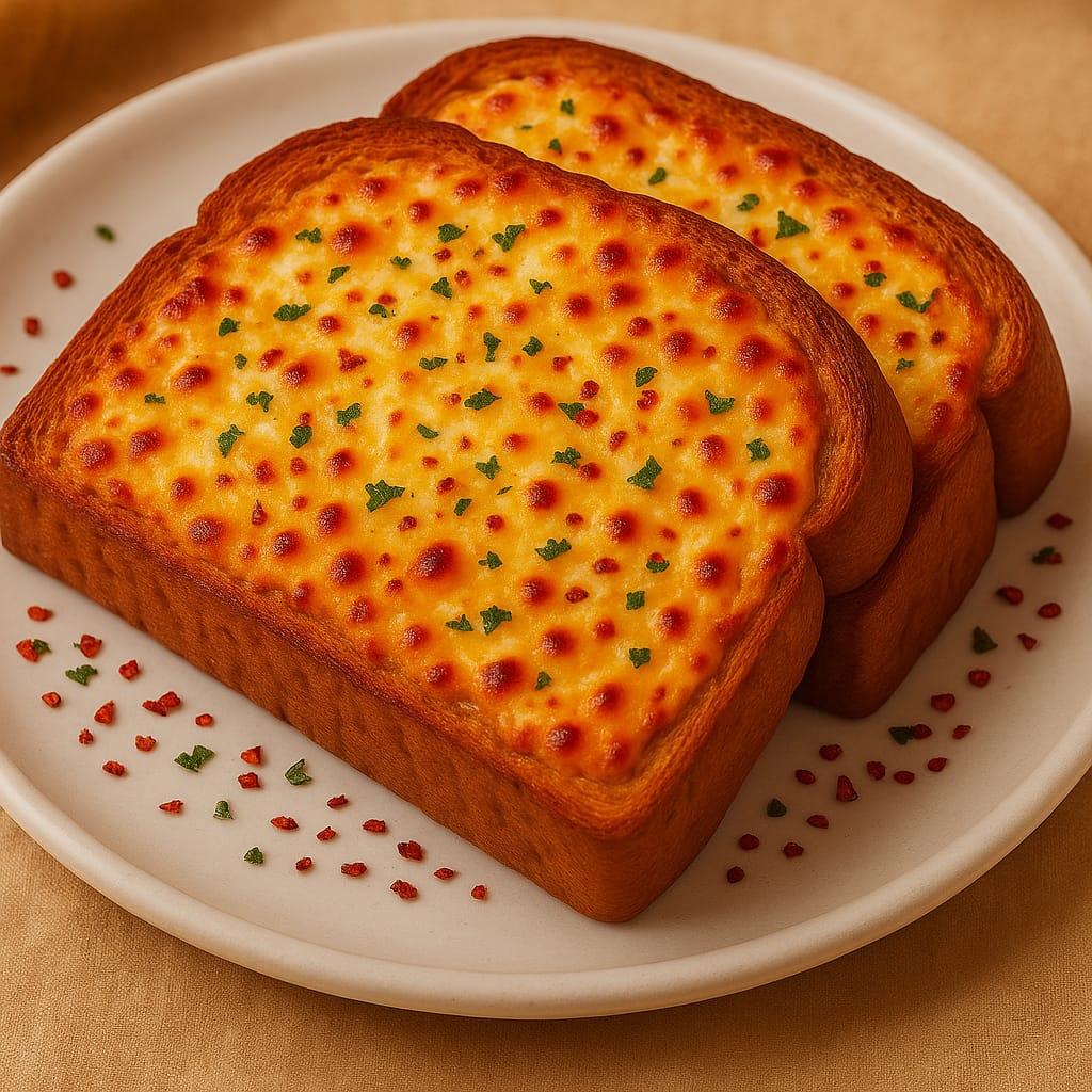 Cheese Chilly Garlic Bread With Double Cheese