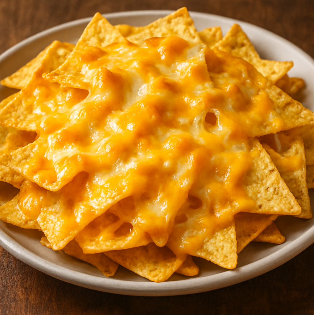 Nachos Baked With Cheese